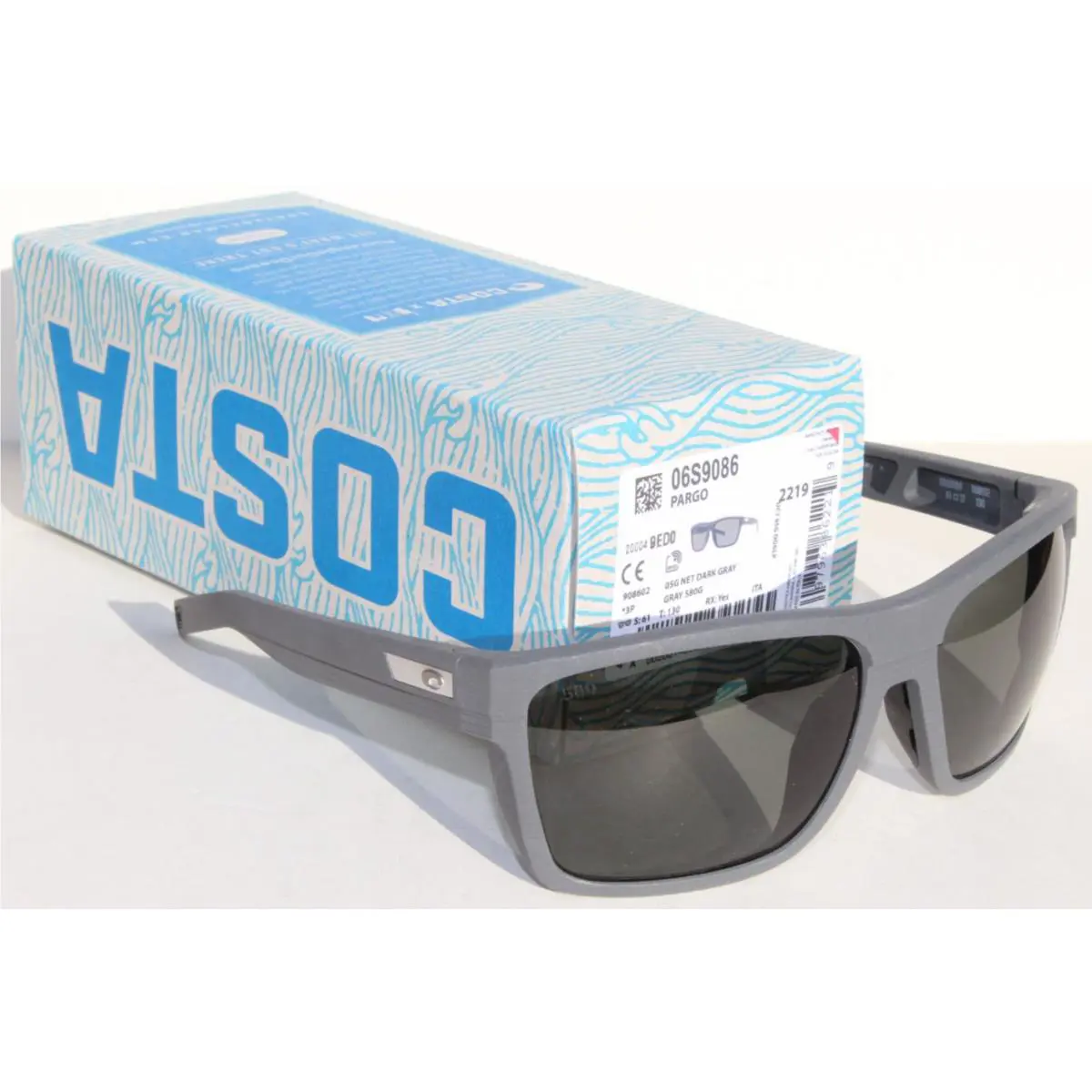Costa Del Mar Pargo 580G Polarized Sunglasses Net Gray/gray Bureo