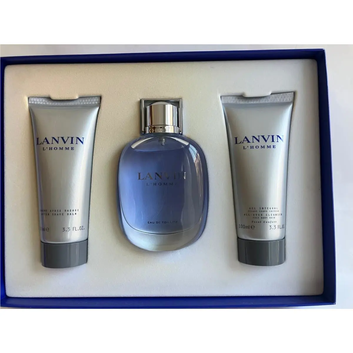 Lanvin 3.3oz Edt Spray+ 3Pcs Set For Men Rare