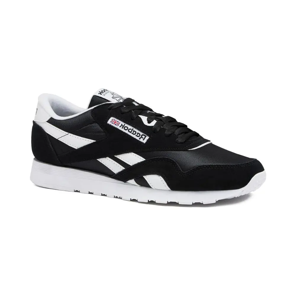 Reebok Classic Nylon Men`s Running Sneakers Shoes - 100009273 - Core Black/Ftwr White/Ftwr White