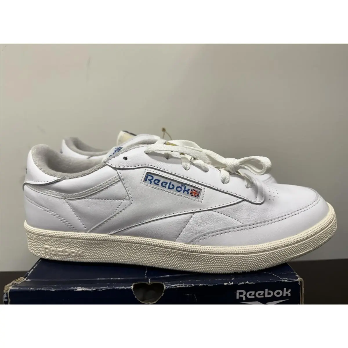 Size 13 - Reebok Club C 85 Vintage ‘white’ Men’s Tennis Shoes Sneakers GX4467 - Whiet Navy