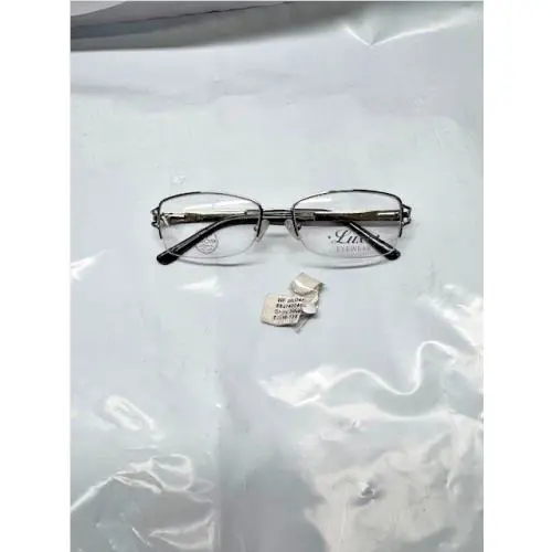 Luxe Eyewear-WLO45-Shiney Silver Swarovski Crystal Frames Only 53-16-135