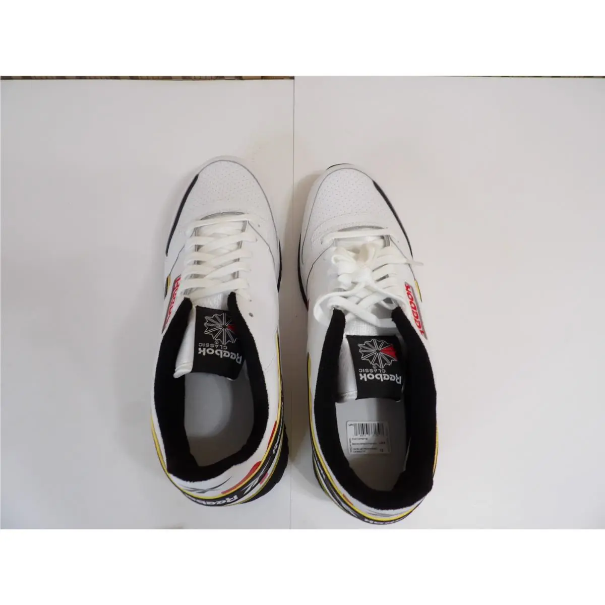 Reebok shoes - Reebok Classic - Classic - White/Black/Yellow (UPC: 192613371797) 9