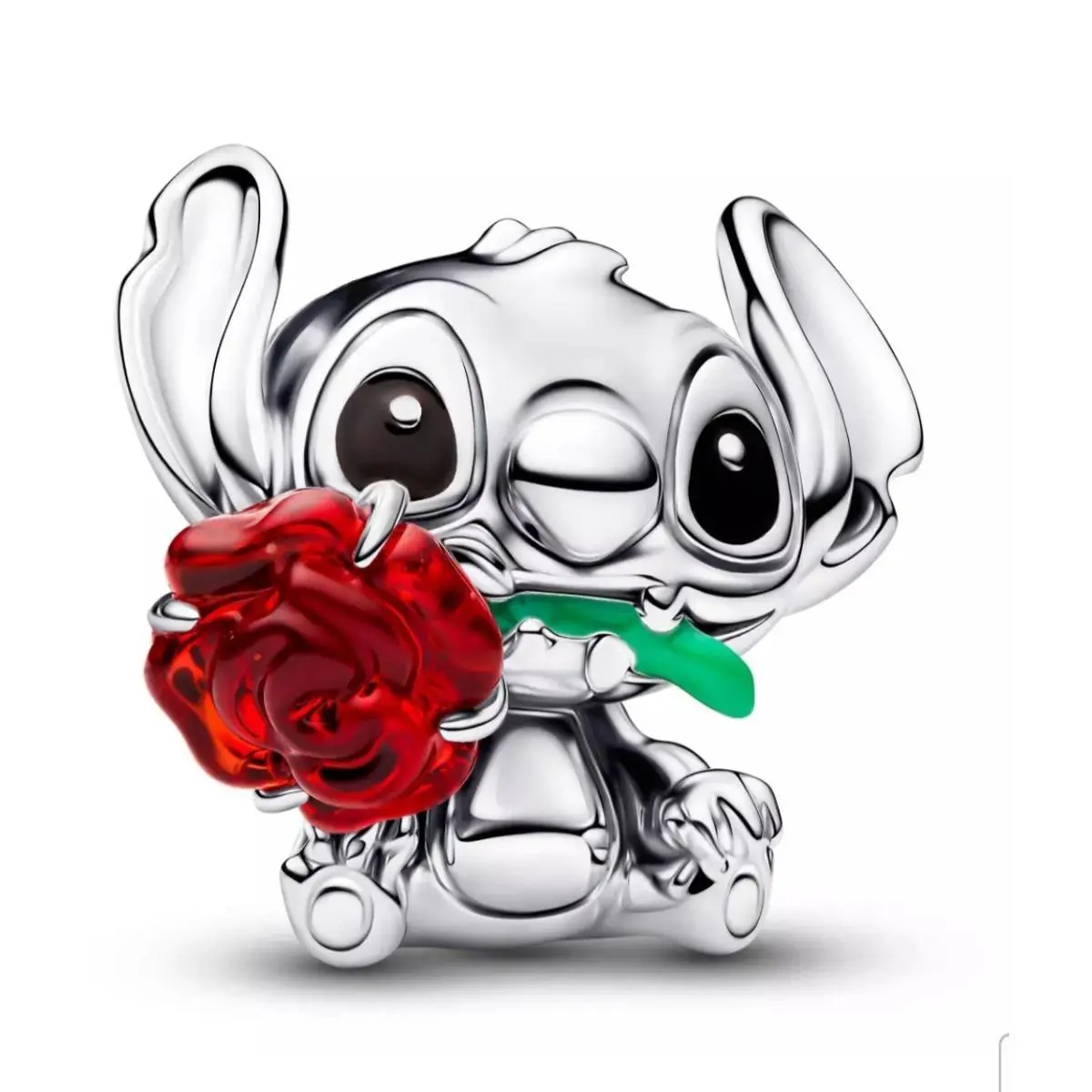 Pandora Disney Stitch Rose Murano Glass Charm