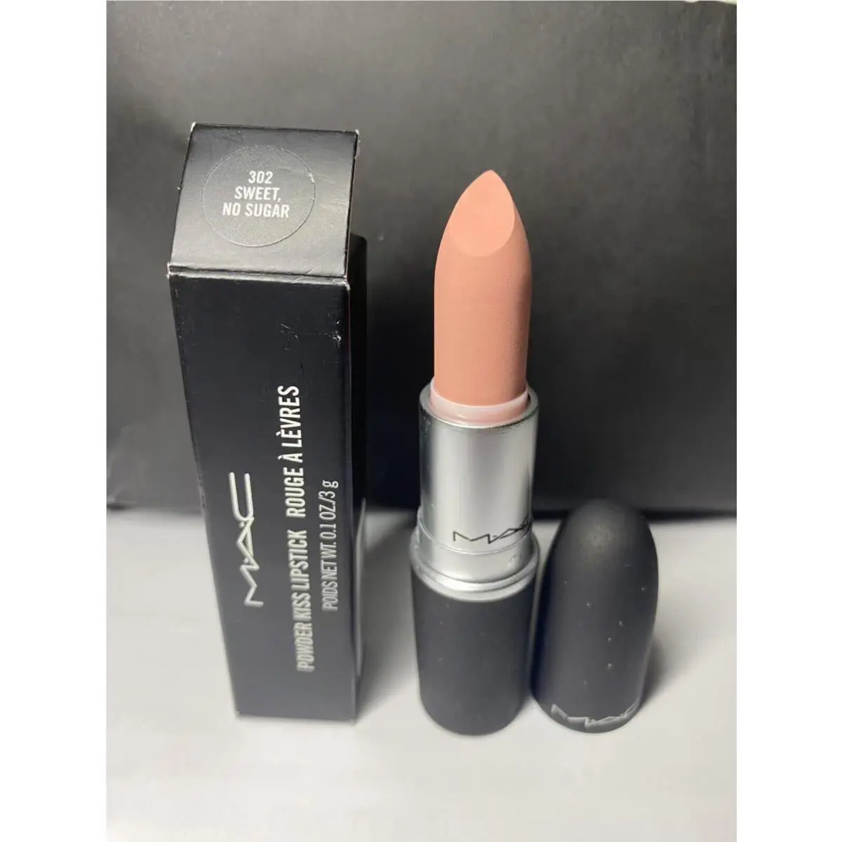 Mac Powder Kiss Lipstick 302 Sweet NO Sugar Rare Htf