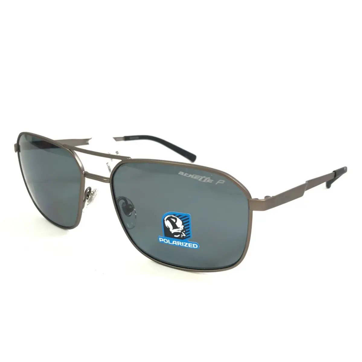 Sunglasses Kallio 3079-706/81 Gray Aviator Frames Gray Polarized Lenses by Arnette