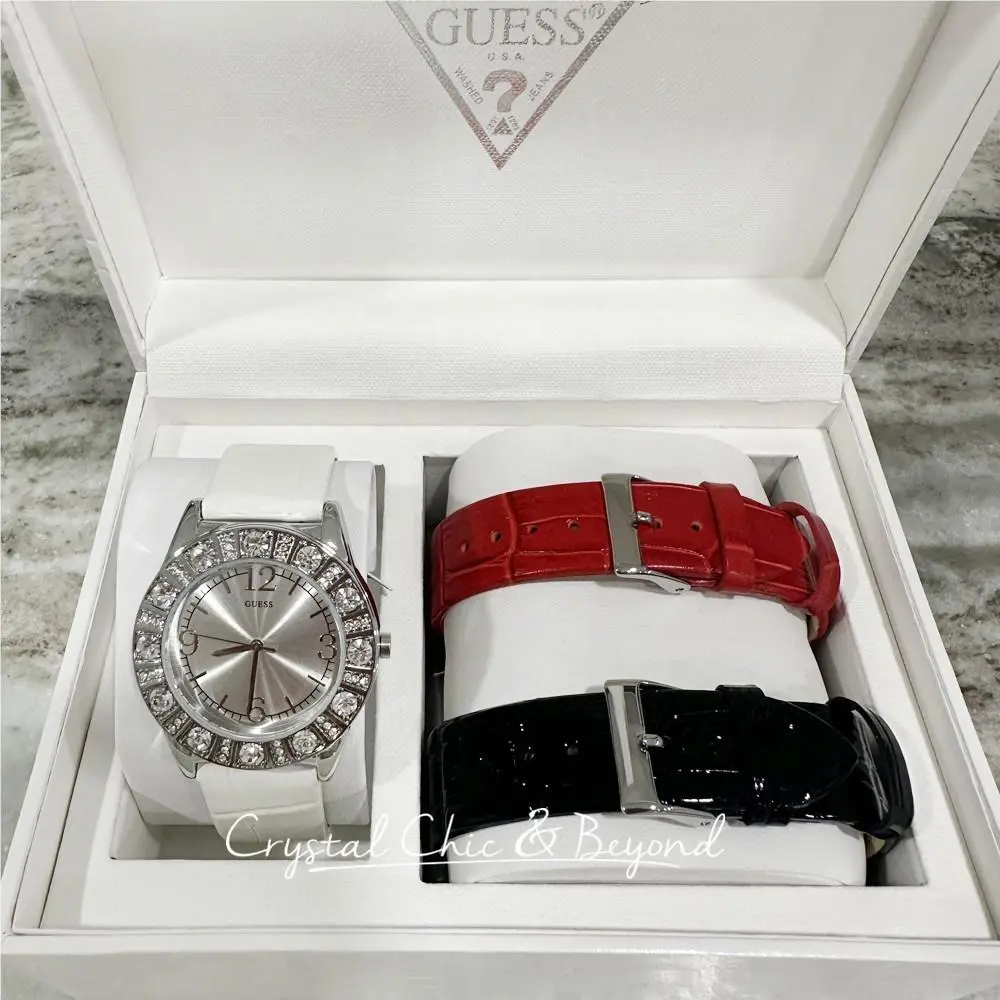 Guess Women`s Watch Set Interchangeable Straps U95137L1