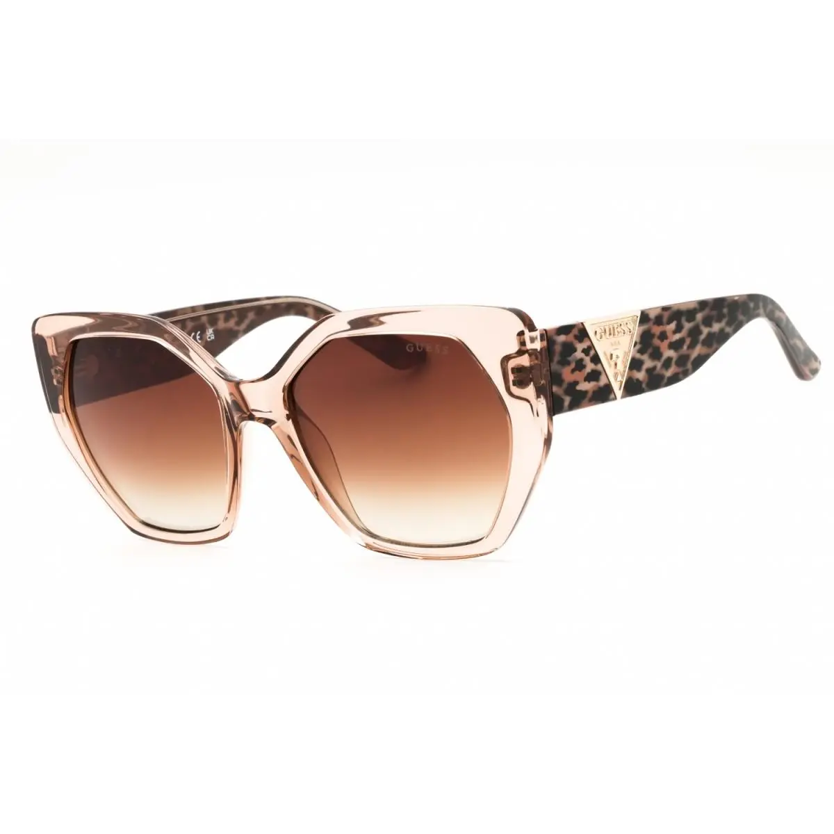 GU7741 57G Shiny Beige/brown Mirror 57-18-140 Sunglasses by Guess