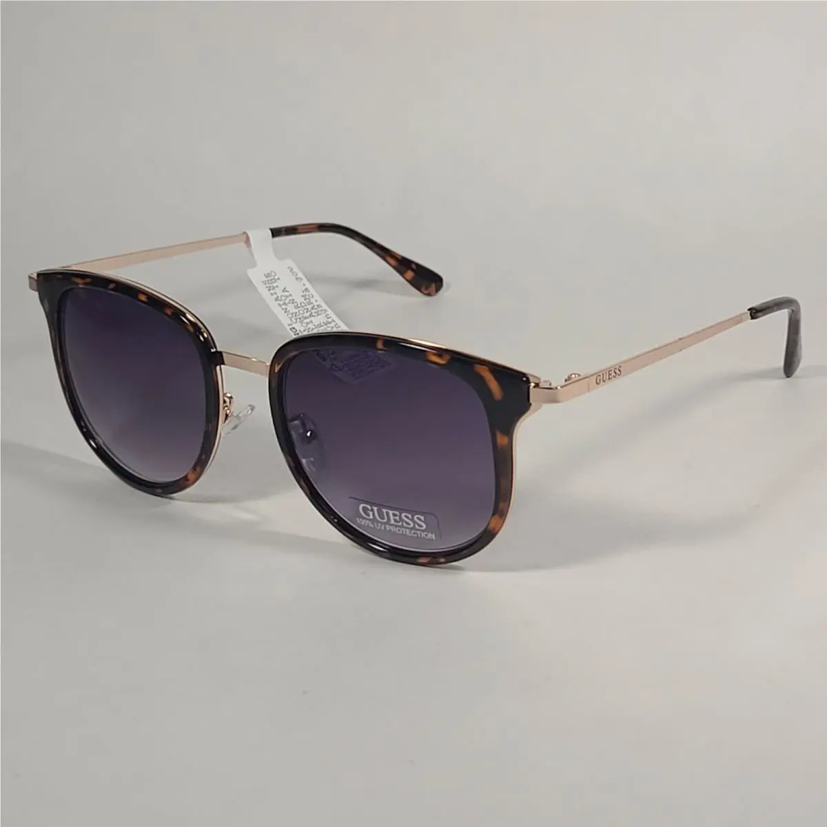 Guess Designer GF0379 52B Sunglasses Brown Tortoise Gold Gray Gradient Lens 52mm