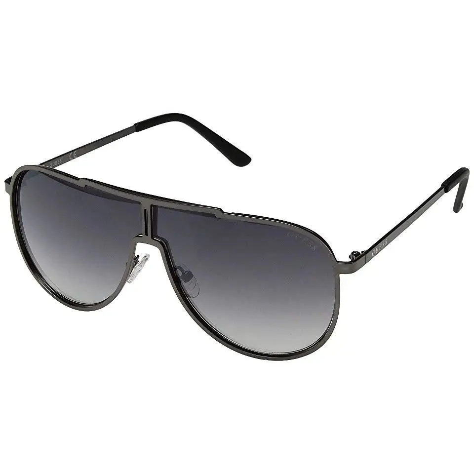 Guess R1756 GF0199 Matte Gunmetal/gradient Smoke Shield Sunglasses 134 mm