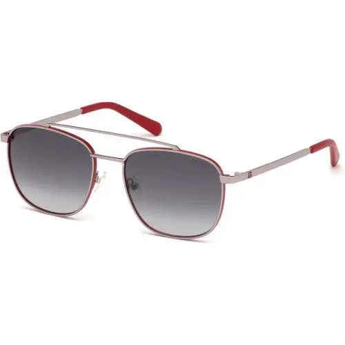 Guess R1464 Shiny Dark Nickeltin/gradient Smoke Pilot Sunglasses 55 mm