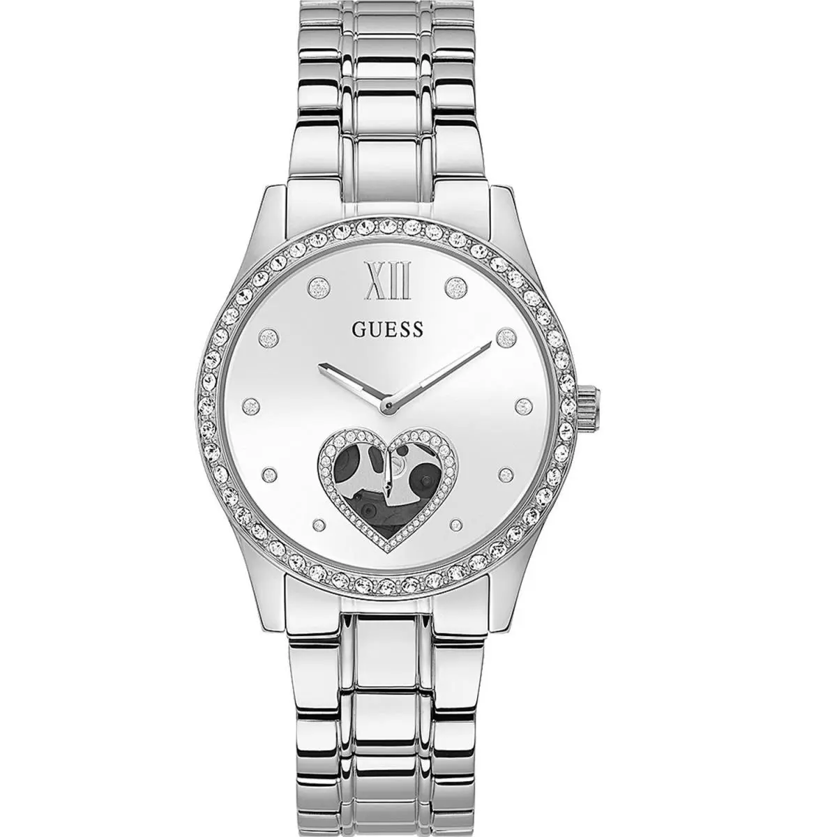 Guess GW0380L Ladies Dress 38mm Silver-tone Stainless Crystal-accented Bezel