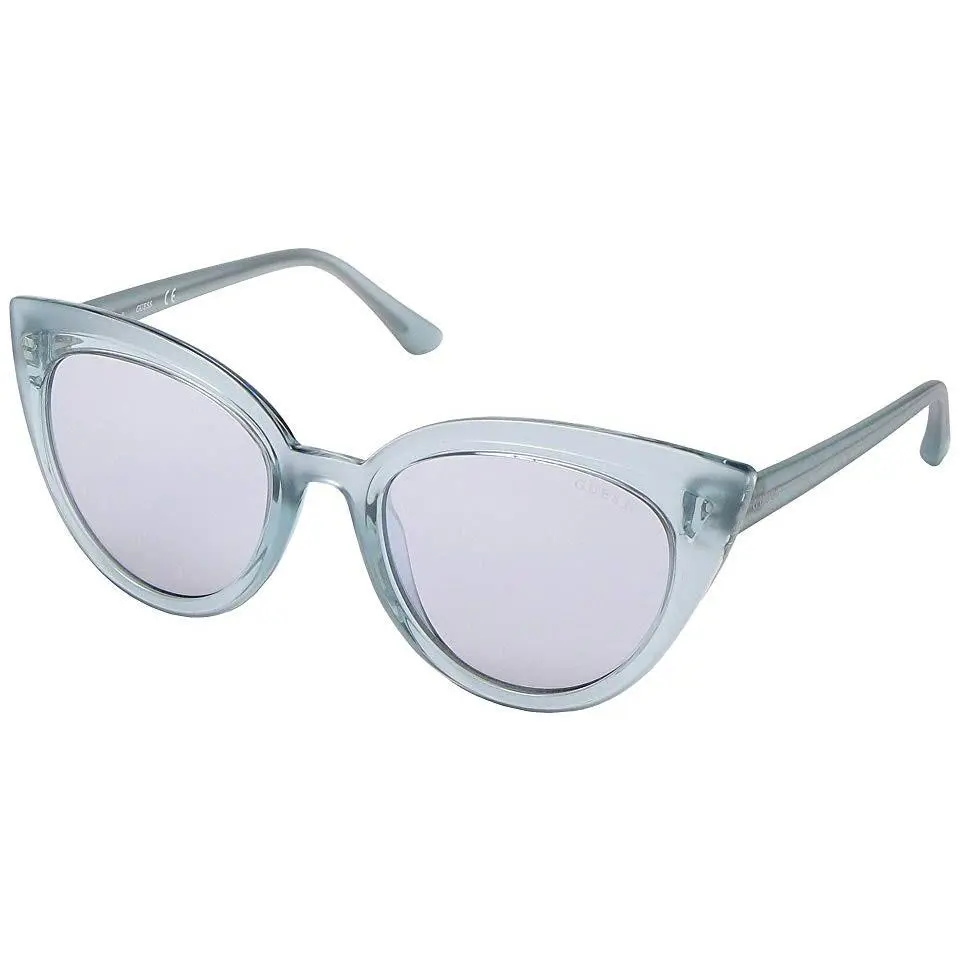 Guess R1404 Womens Cat Eye Sunglasses in Light Green /smoke Mirror 52 mm