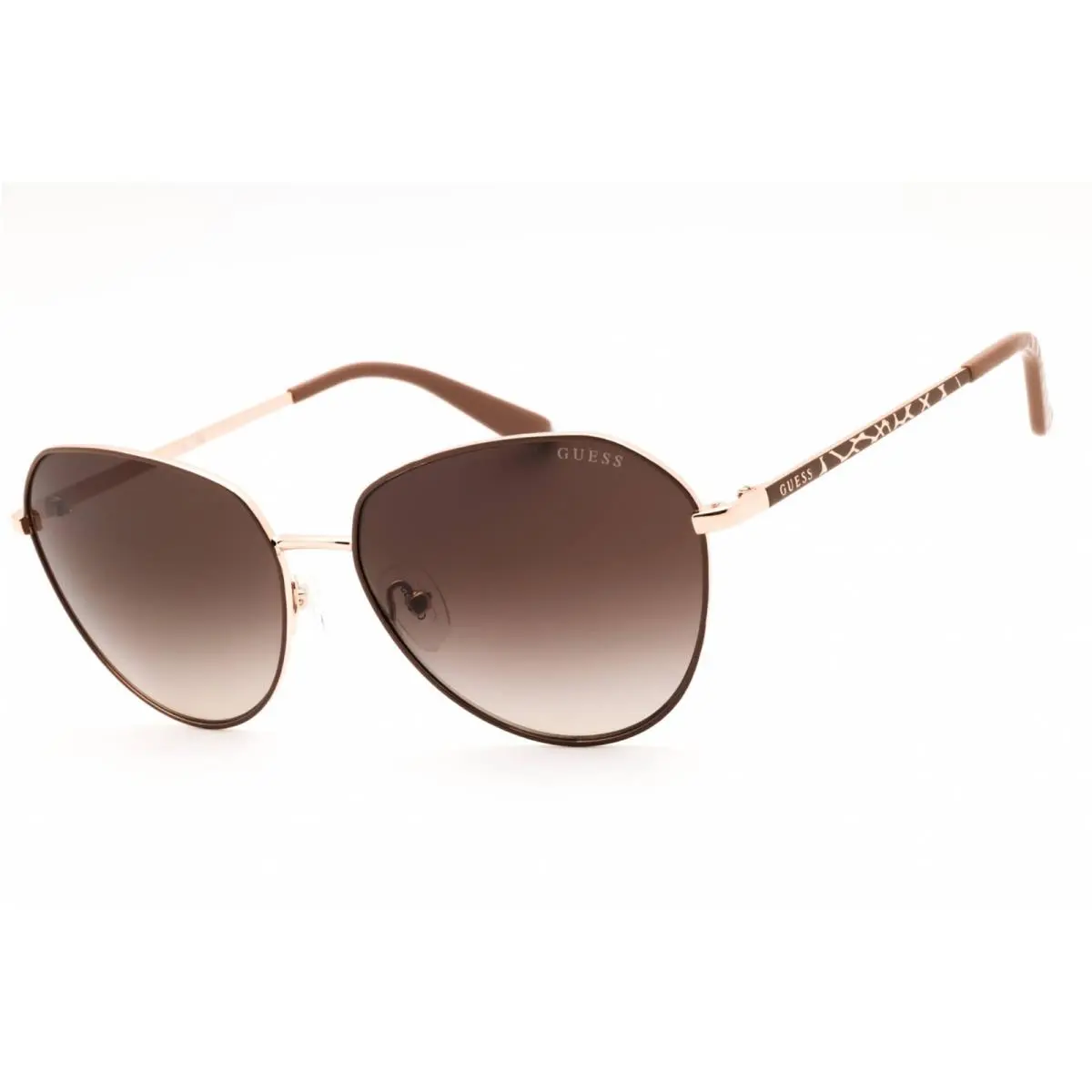 Guess Unisex Sunglasses Matte Beige Metal Full Rim Cat Eye Frame GU00148 58F