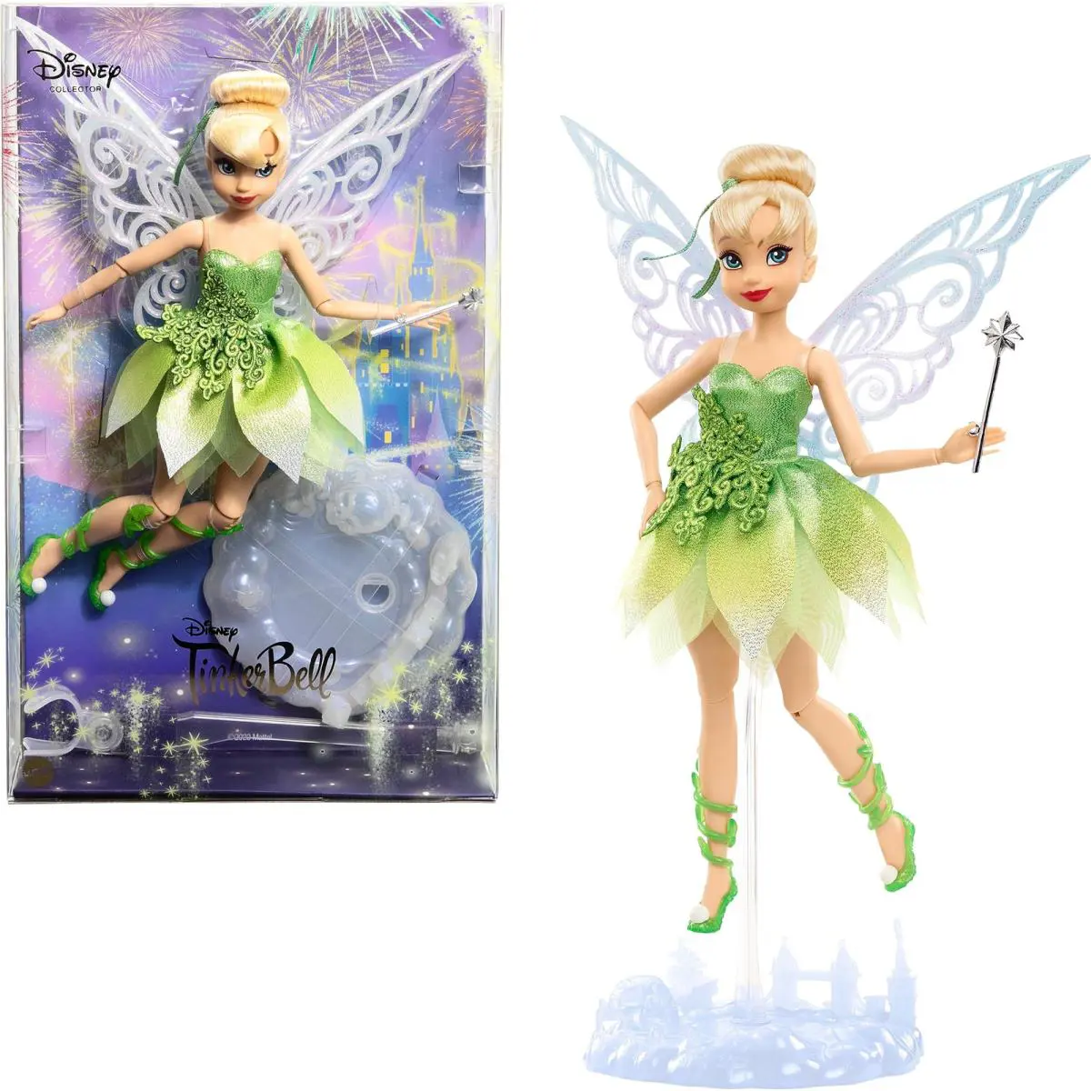 Disney 100 Years Tinker Bell Collector Doll Green Fairy with Wings