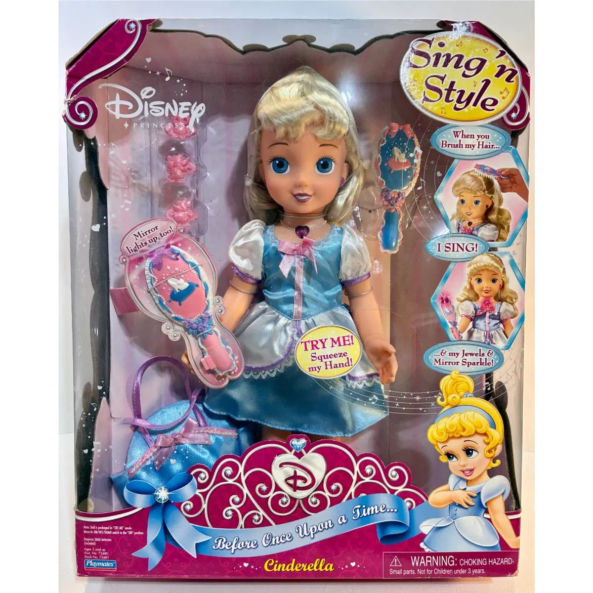 Disney Princess Cinderella Before Once Upon A Time Doll Sing N Style 2007