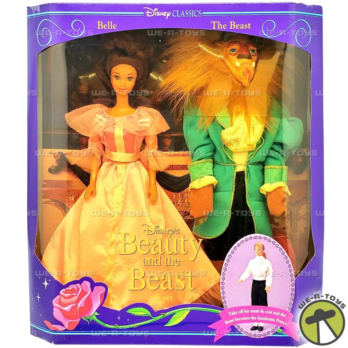 Disney`s Beauty and The Beast Belle and Prince Doll Giftset 1992 Mattel 1622