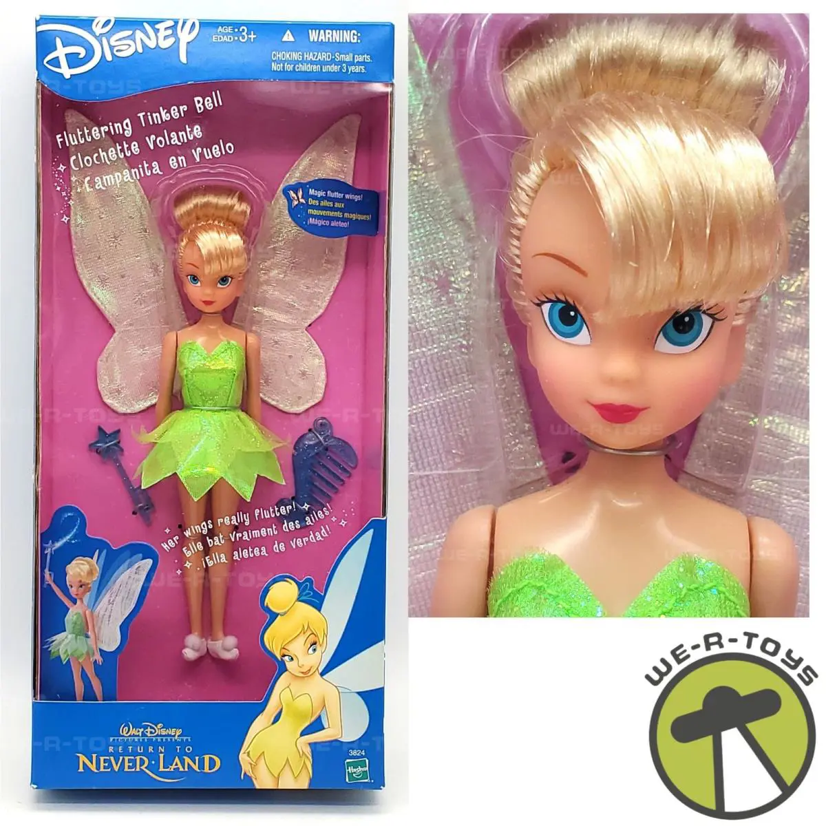 Disney Tinker Bell Doll Return To Never Land 3824 Hasbro