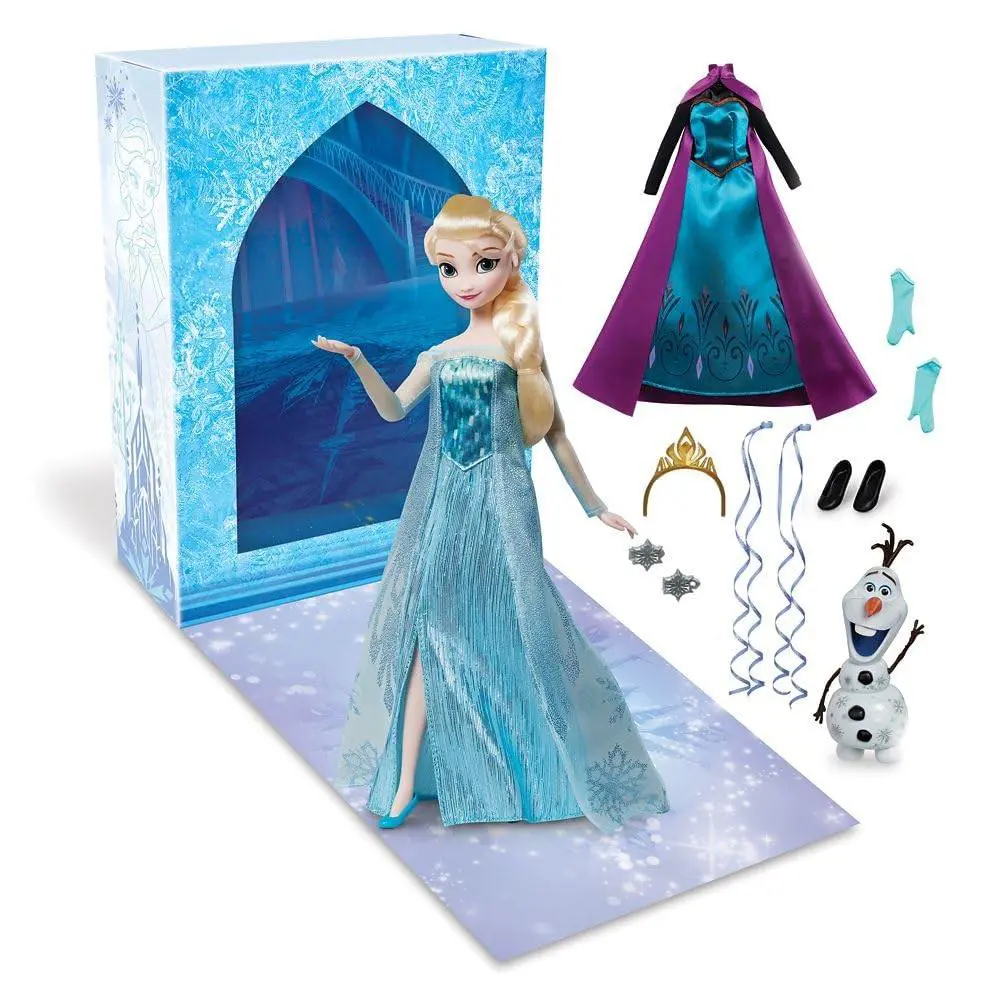 Disney Store Official Elsa Story Doll Blue Dress - 11 Inches - Includes