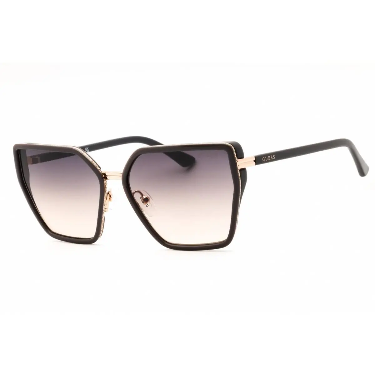 Women`s Sunglasses Grey/black Cat Eye Shape Full Rim Frame GU7871 20B by Guess