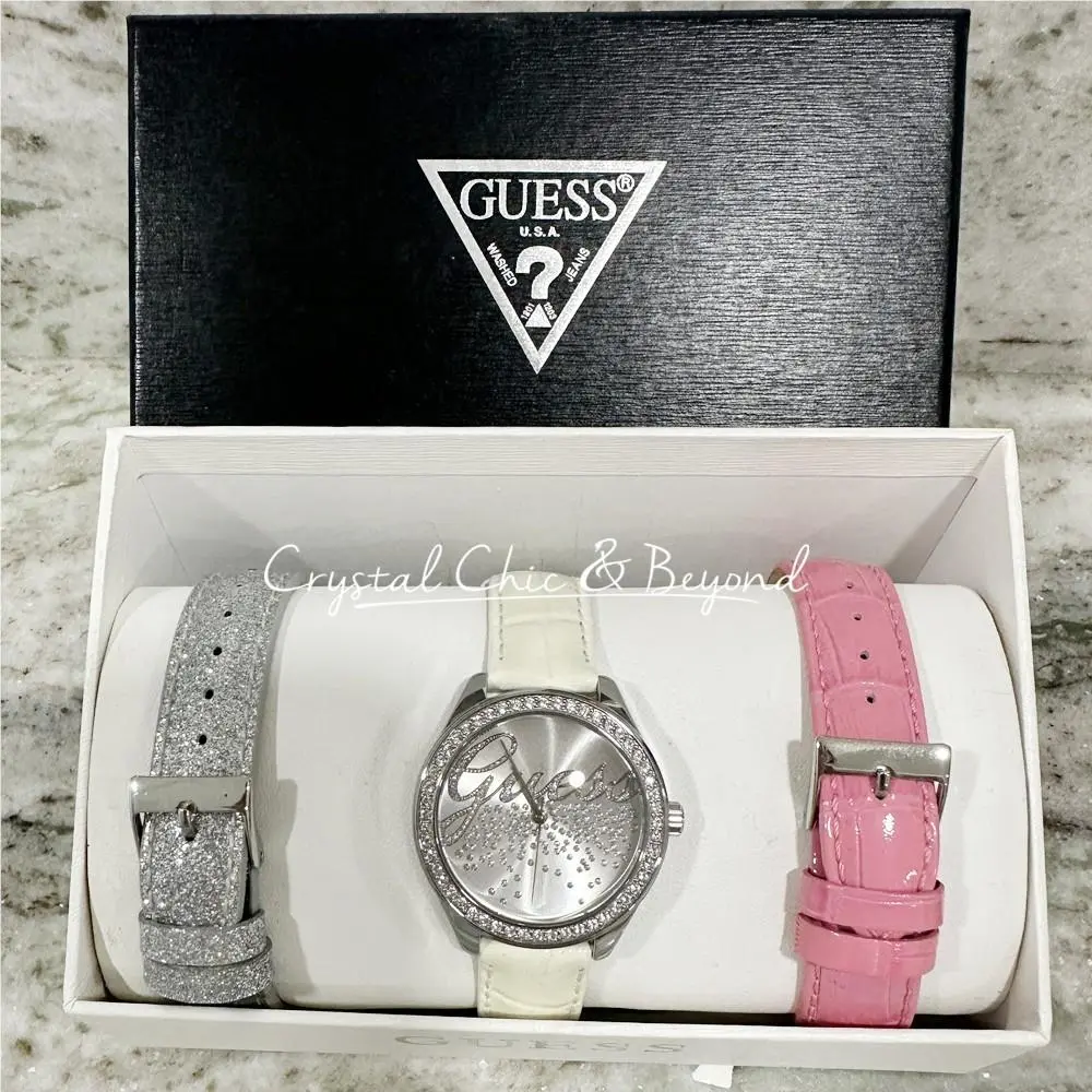 Guess Women`s Quartz Watch Set Interchangeable Straps U0201L2