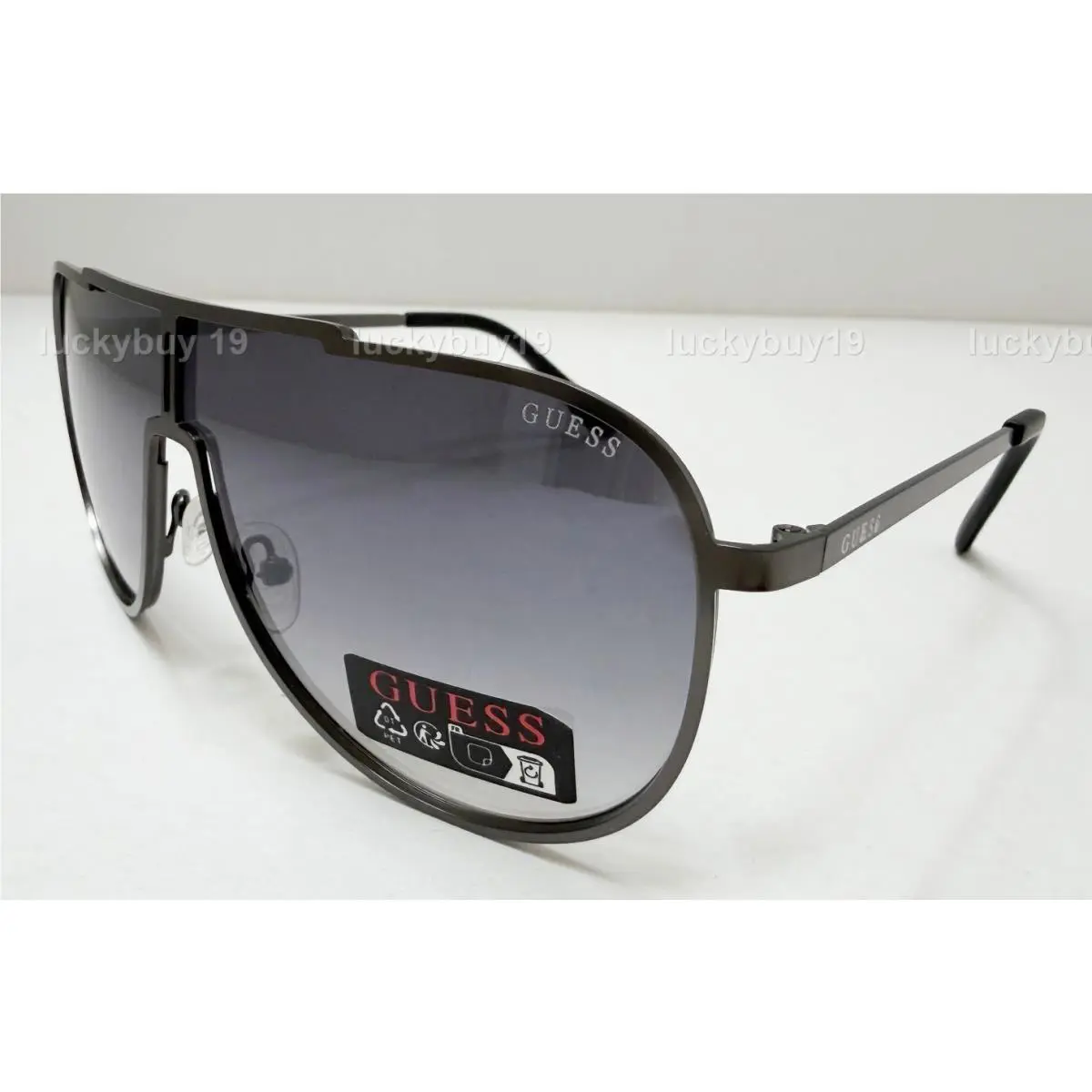 Guess GF 0199 09B Gun Blue Shield Men`s Sunglasses /549/