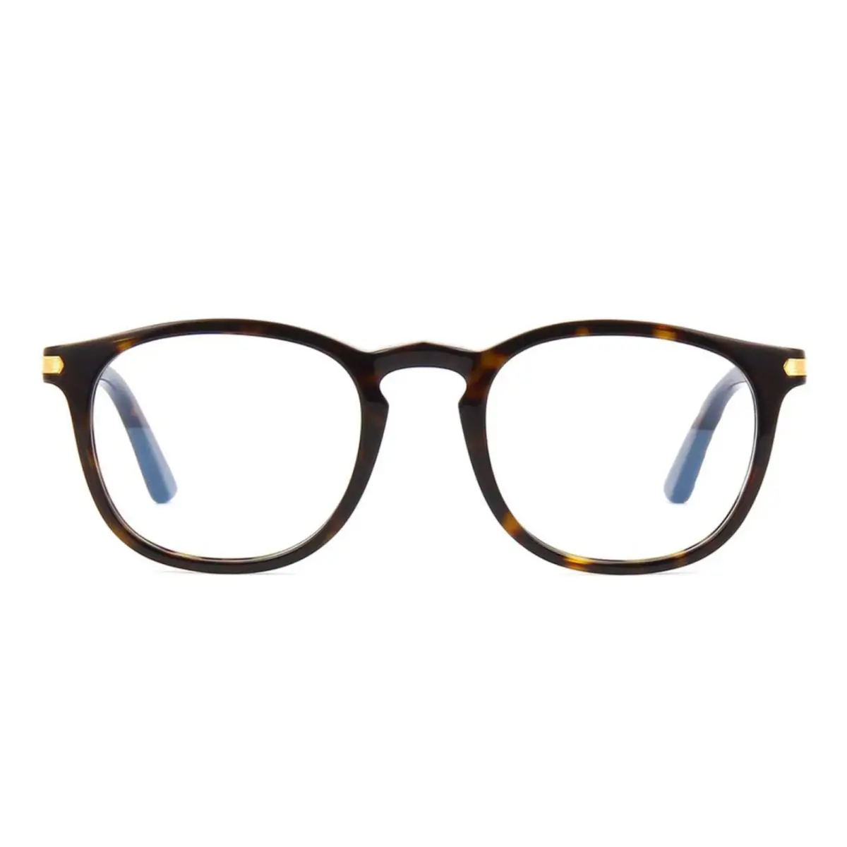 Cartier CT0017OA 002 53mm Havana Square Eyeglasses Frames Italy Unisex