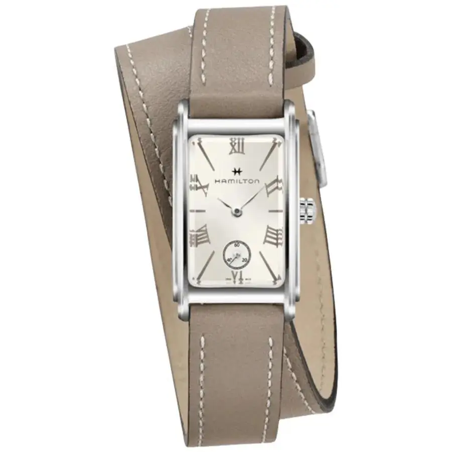 Hamilton Ardmore Silver Dial Ladies Watch H11221914 - Dial: Silver, Band: Brown, Bezel: Silver
