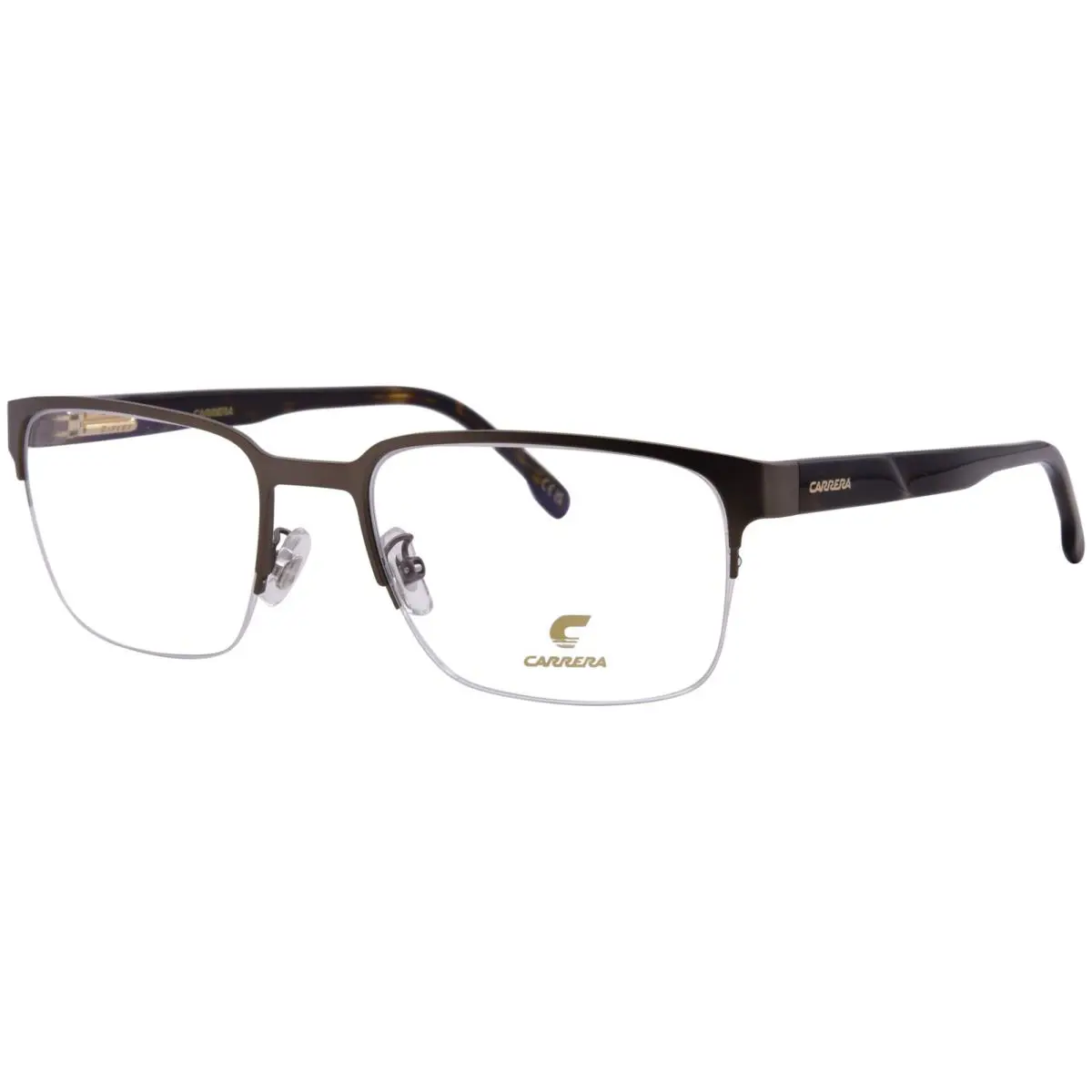Carrera C-flex 15/G Vzh Eyeglasses Men`s Matte Bronze Semi Rim Rectangle 57mm - Frame: Bronze