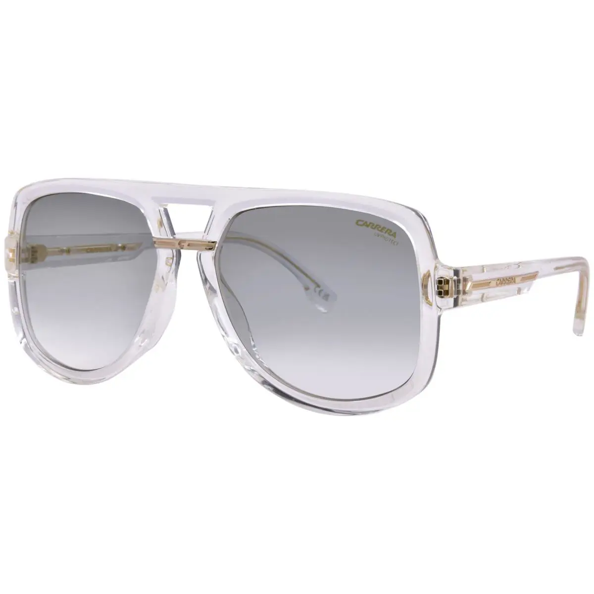 Carrera Victory C-10/S Rej Sunglasses Men`s Crystal/gold/grey Shaded Gold 59mm - Frame: Clear, Lens: Gold