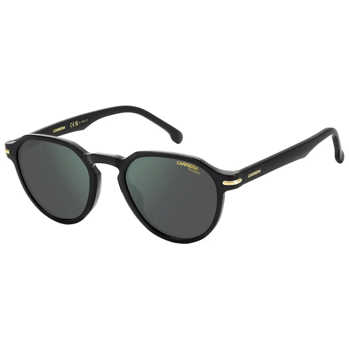 Polarized Black Pantos Sunglasses w/ Keyhole Bridge - CA314S 0807 Q3 by Carrera