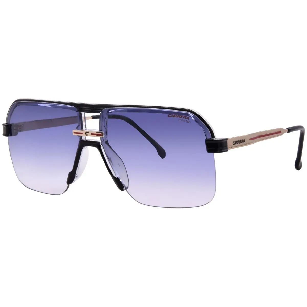 1066/S 7C5 Sunglasses Men`s Black/crystal/dark Blue Gradient Lenses 63mm by Carrera
