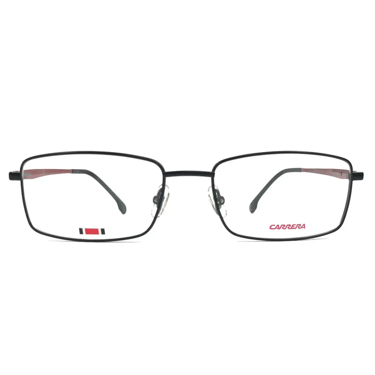 Carrera Eyeglasses Frames 8867 003 Matte Black Red Rectangle Titanium 55-18-145