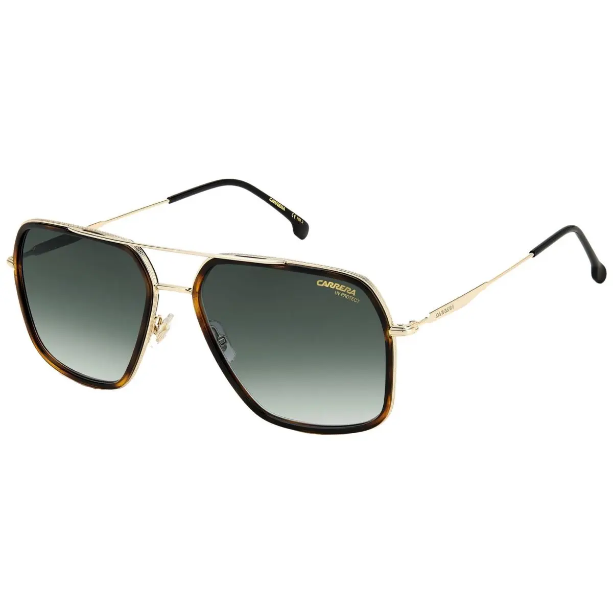 Carrera Men`s Havana Gold-tone Navigator Sunglasses - CA273S 02IK 9K