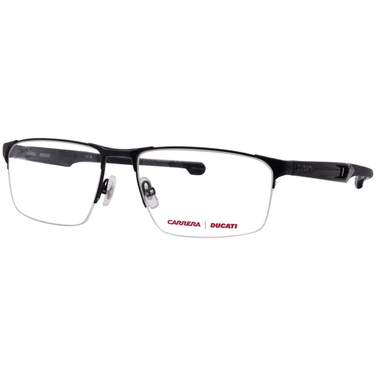 Carrera Ducati Carduc-025 807 Eyeglasses Men`s Black Semi Rim Rectangle 57mm - Frame: Black
