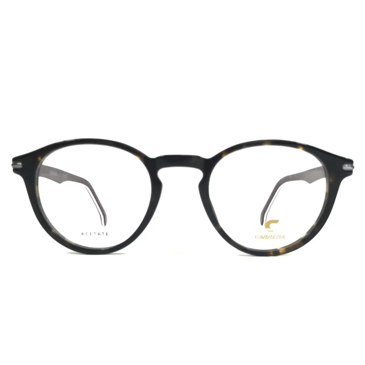 Carrera Eyeglasses Frames 310 086 Black Tortoise White Round Full Rim 48-21-145