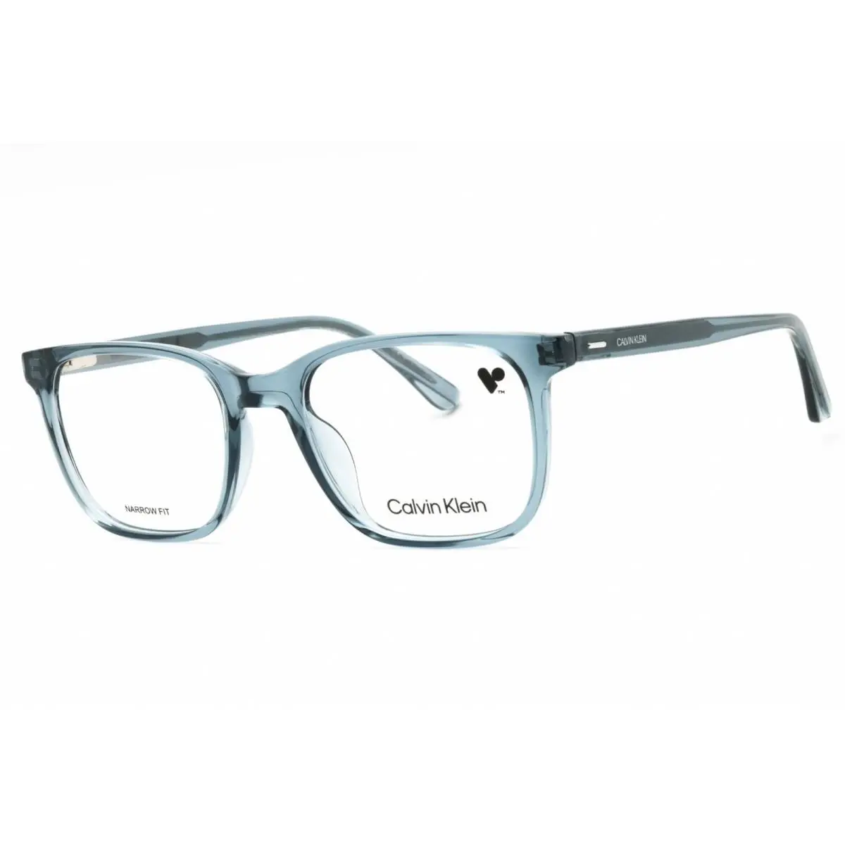Calvin Klein Unisex Eyeglasses Crystal Teal Rectangular Shape Frame CK21500 429