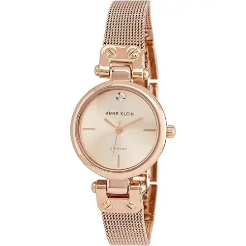 Anne Klein Diamond-accented Mesh Bracelet Ladies Watch