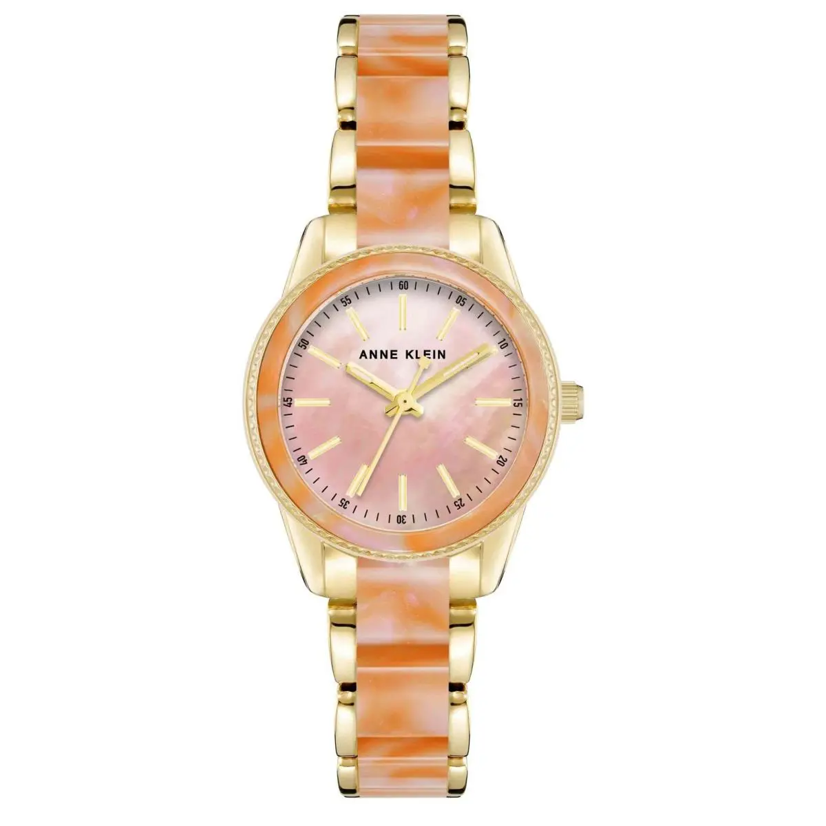 Pearlescent Resin Link Bracelet Ladies Watch by Anne Klein