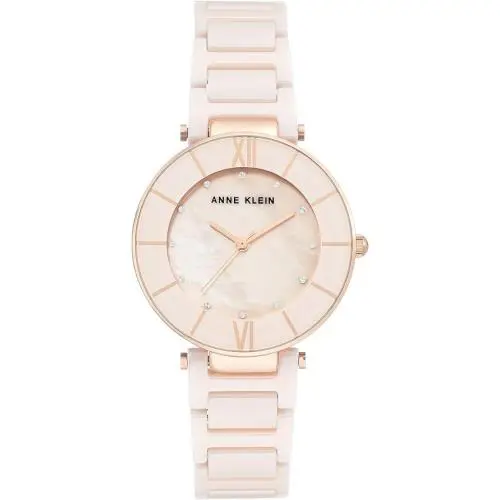 Premium Crystal Accented Ceramic Bracelet Ladies Watch by Anne Klein