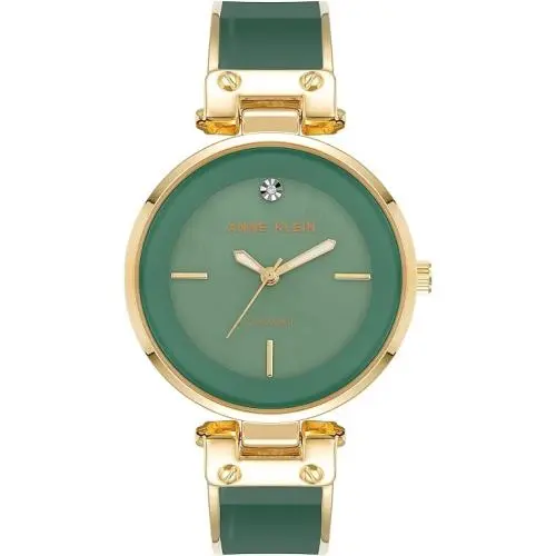 Anne Klein Diamond-accented Bangle Ladies Watch AK/1414GNGB