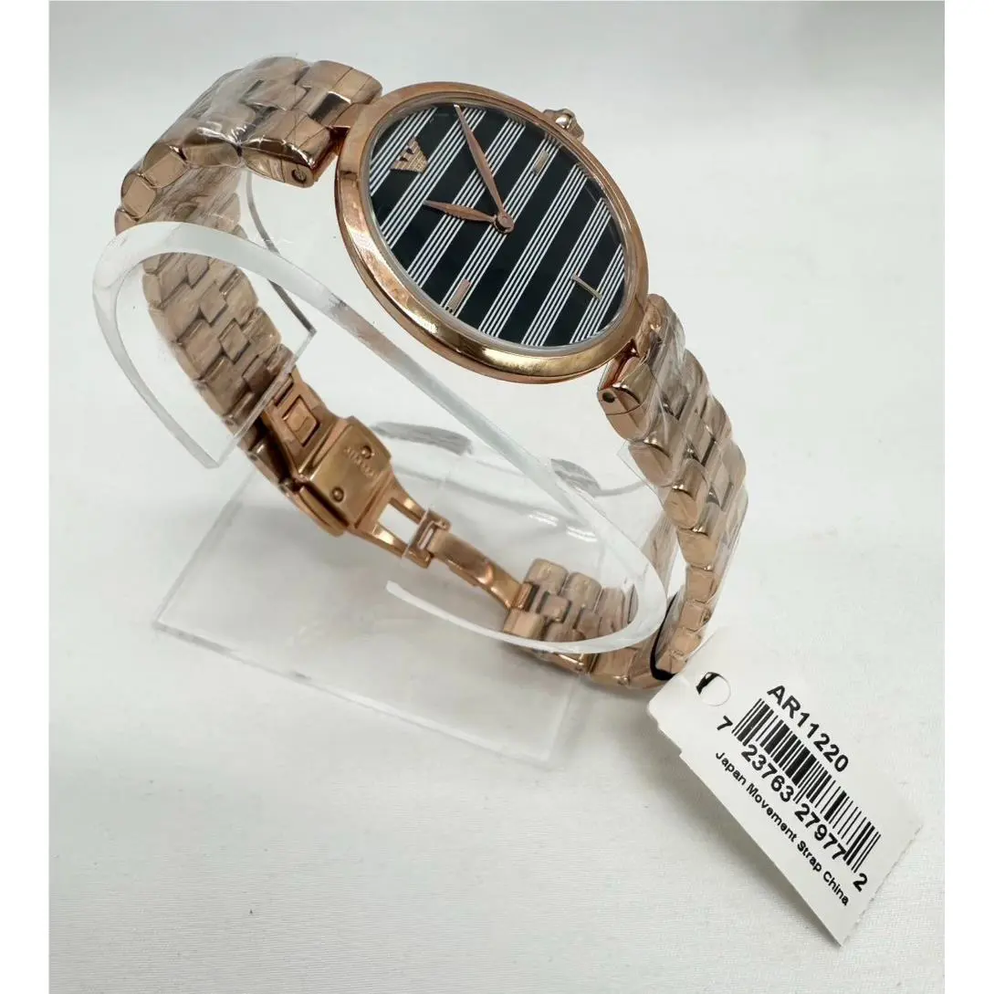 Emporio Armani Women`s Rose Gold-tone Stainless Steel Watch AR11220 No Box
