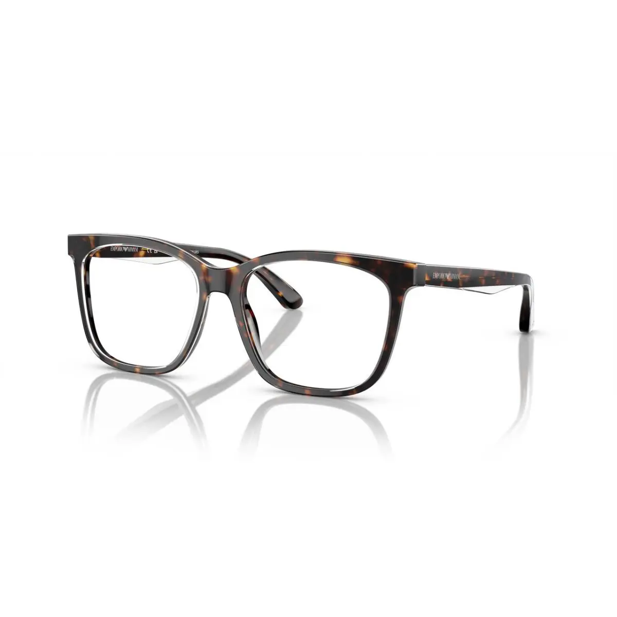 Emporio Armani Woman Pillow Eyeglasses EA3228 Shiny Havana/top Crystal 53mm
