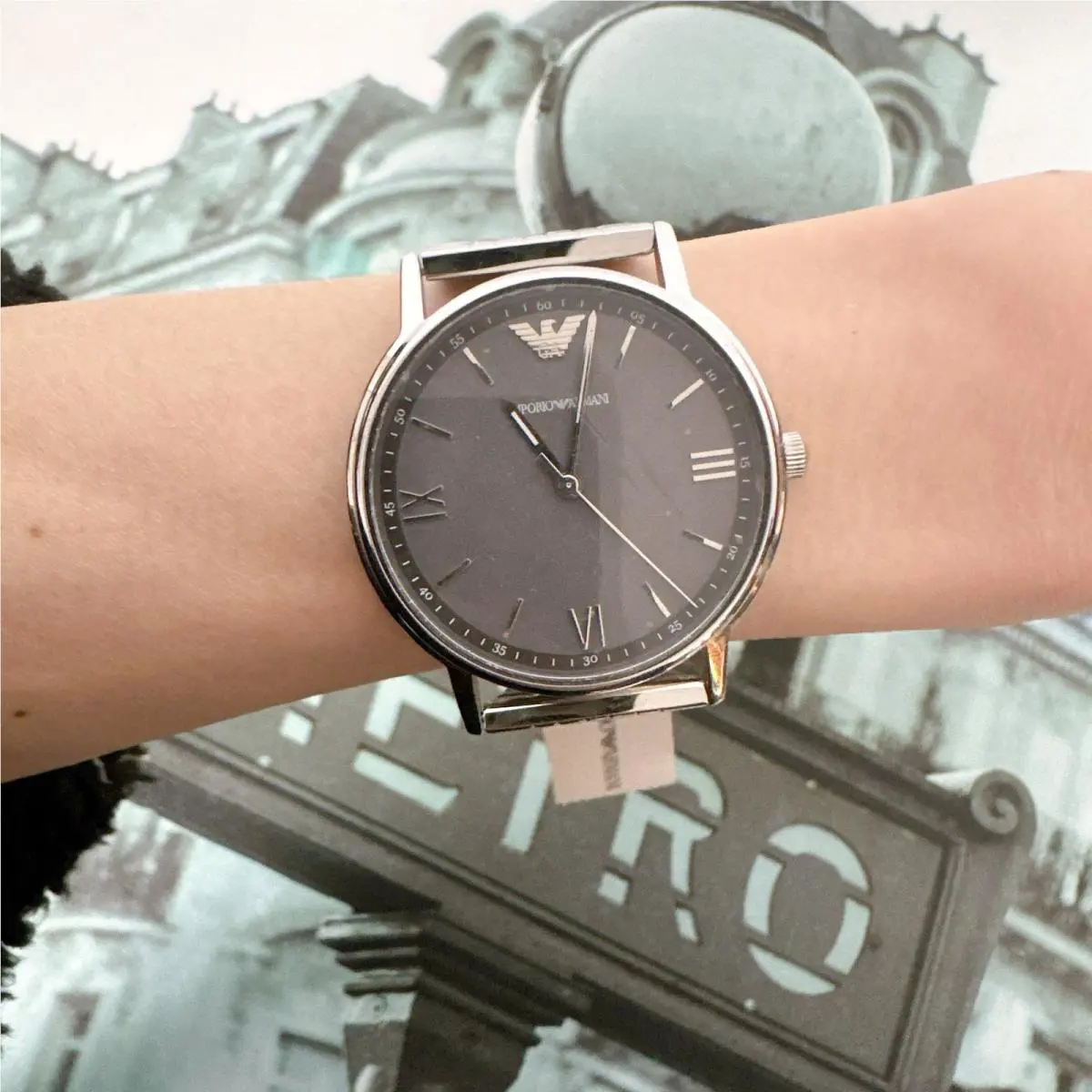 Emporio Armani Kappa AR11068 Men`s Watch with Gray Dial