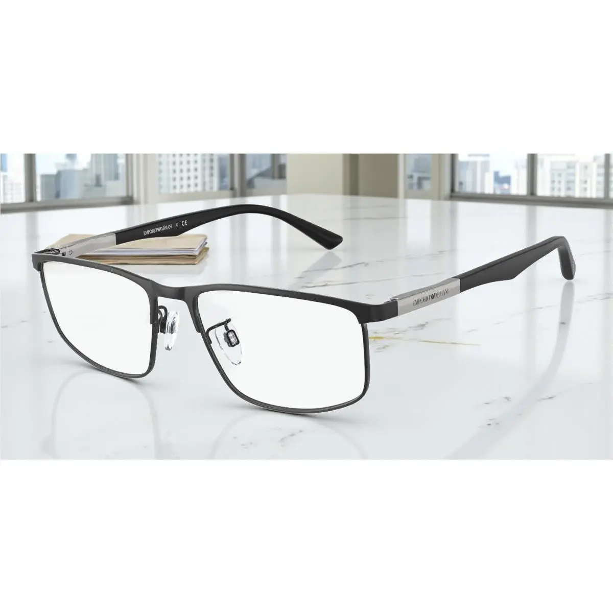 Emporio Armani EA1131 3001 Matte Black Demo Lens 54 mm Men`s Eyeglasses