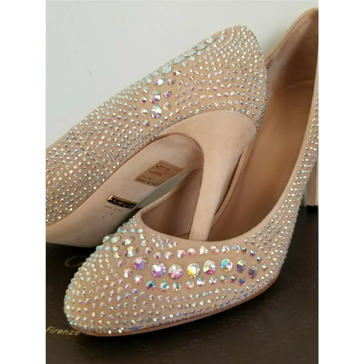 Breathtaking Swarovski Crystals Pumps EU 37 I Love Shoes Wedding by Gucci