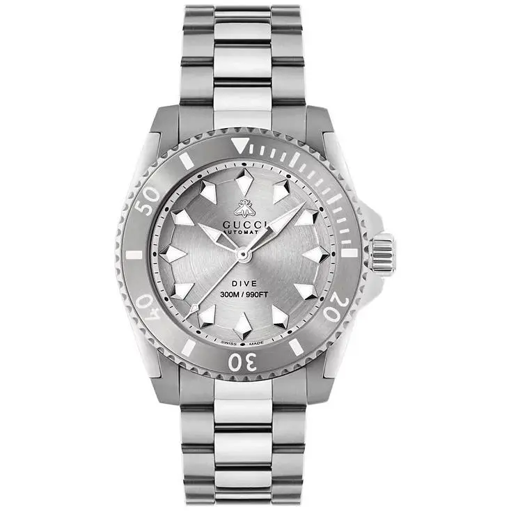 Gucci Dive Automatic Silver Dial Unisex Watch YA136354