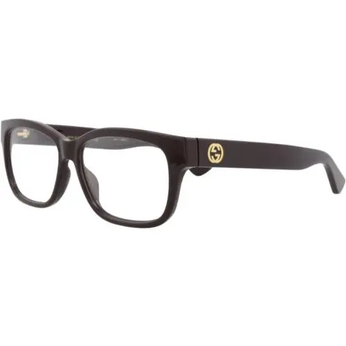 Gucci GG1341O 004 Eyeglasses 55mm Burgundy / Clear Demo Lens