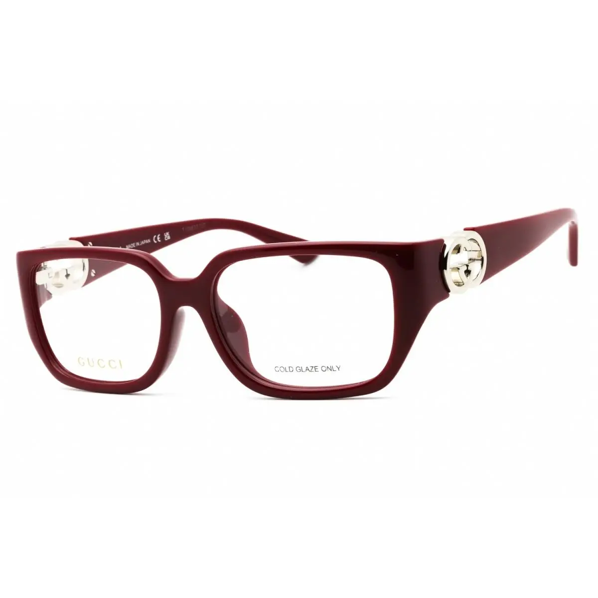 Gucci GG1694OA-003-55 Eyeglasses Size 55mm 0mm 0mm Burgundy Women