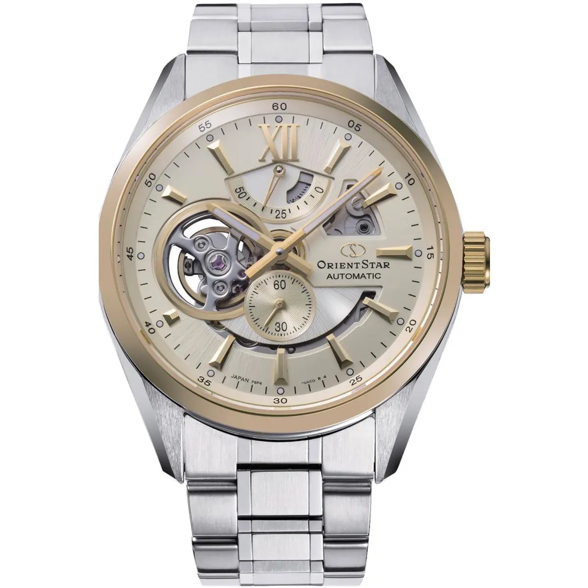 Orient Contemporary Automatic Men`s Watch RE-AV0124G00B - Dial: Skeleton, Band: Silver-tone, Bezel: Silver-tone