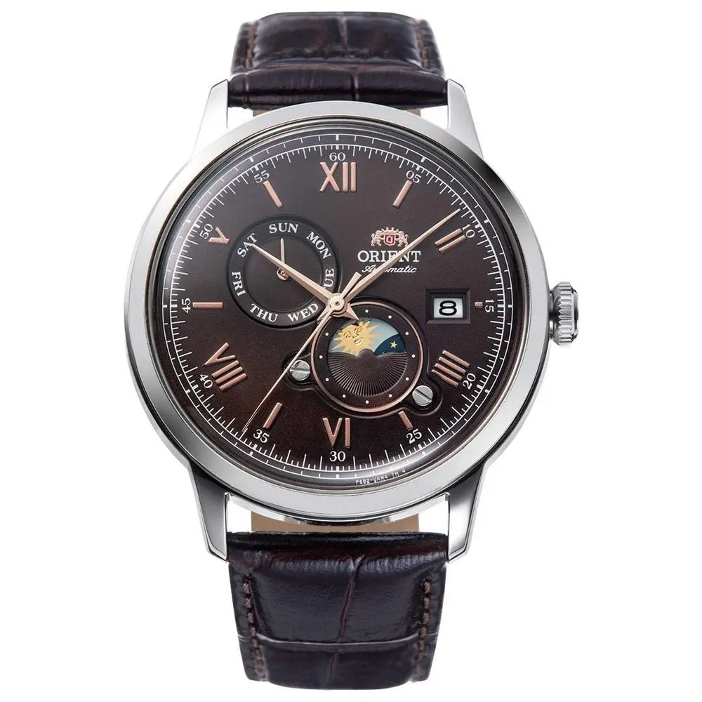 Orient Men`s Bambino Version 9 Brown Dial Automatic 41mm Watch RA-AK0804Y